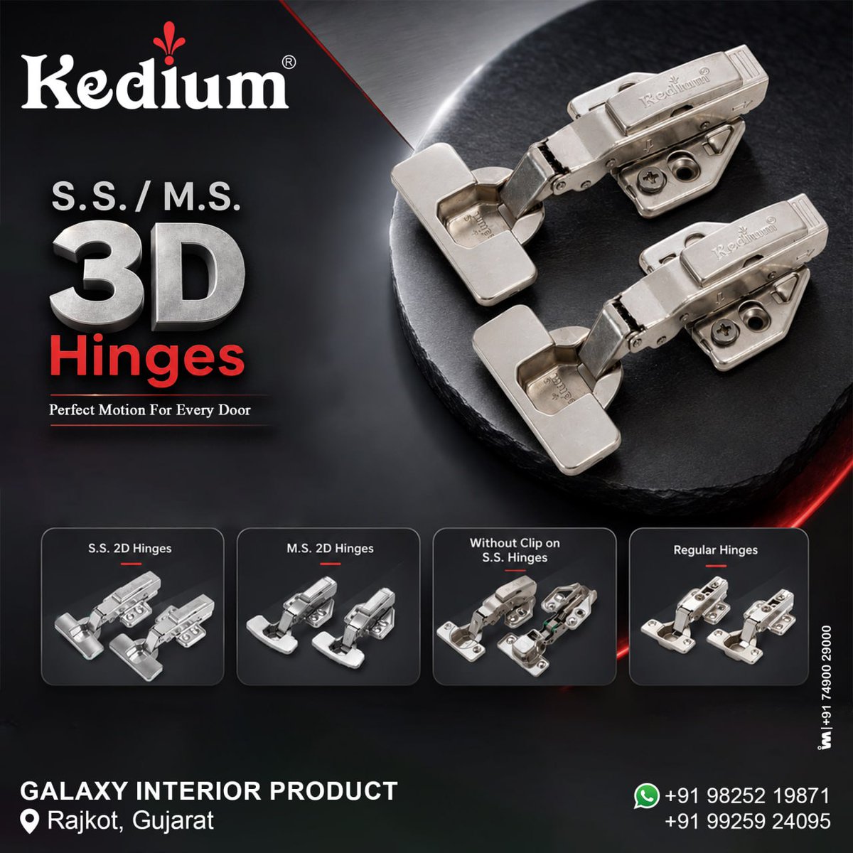 ibais_hardware's tweet photo. GALAXY INTERIOR PRODUCTS | Rajkot π’
Premium Architectural Hardware & Interior Products
π€ Mr. Sanjay Patel: +91 98252 19871
π¬ WhatsApp: https://t.co/p0RCG7oz5f
.
#Rajkot #Hardware #GalaxyInteriorProducts #InteriorProducts #ArchitecturalHardware #HardwareFittings #Kedium https://t.co/JNmITgcP1W