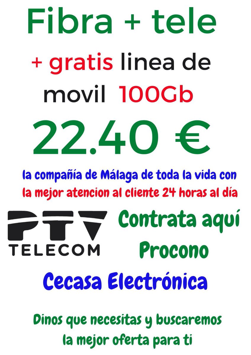 CECASAELECTRONI's tweet photo. Por preguntar no pierdes nada ! Hablaras con nosotras, no con máquinas ! 😉🤖
🟩Whatsapp 609011055 
✅Estamos en Málaga, Avda de Velázquez 18, Bda El Torcal. Te esperamos ! 😊 https://t.co/IH0JTeba7U