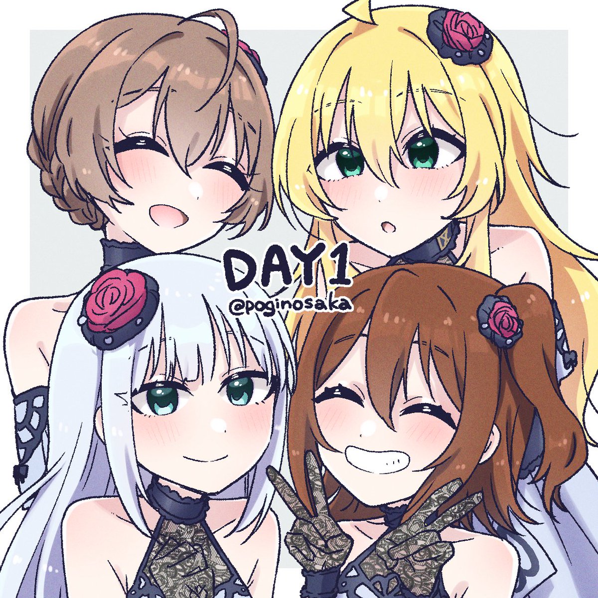 poginosaka's tweet photo. 今年もお祝いしていくわよ…！
DAY1 #祝ミリシタ9周年 https://t.co/cMtXB8DWXA
