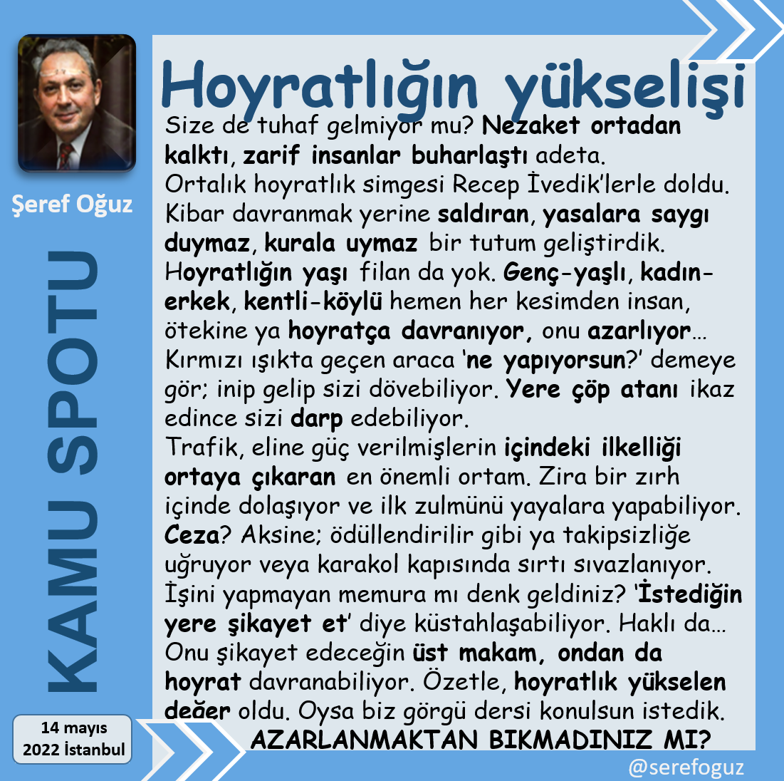 msedatsaygili's tweet photo. @haskologlu Kuralsızlık değil , kanunsuzluk  
Kural değil kral
Yani 
Kanunsuzluk ( hırsızlık , dolandırıcılık , vandallık )  kral olmuş
Recep İvediklerin  ülkesi https://t.co/HfIAhleeMK