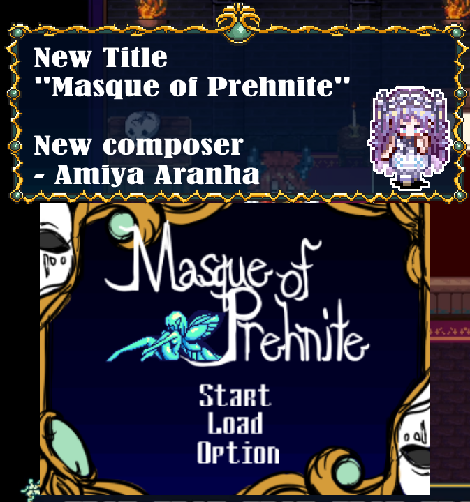 maimiestoybox's tweet photo. 📢ANNOUNCEMENT📢
🎵 Composer decided!

「Amiya Aranha」
A very talented musician and retro vtuber!

I'll keep everyone's portfolios in mind for future projects. Thank you again for your interest!

📕Last Boss Training new title is
"Masque of Prehnite"

More info below! ⏬ https://t.co/VbBERYZrv6
