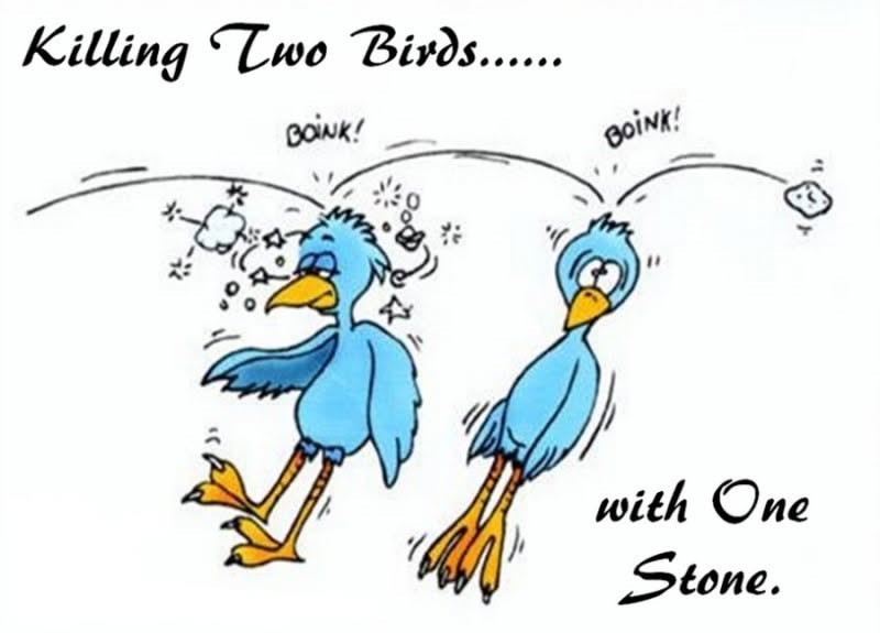Clickseo's tweet photo. "일석이조" (一石二鳥)

-- 돌 한 개를 던져 새 두 마리를 잡는다.
-- Killing Two Birds with One Stone

#두마리뿐이랴 #싹쓰리 #일타쌍피 #일거양득 #일거이득 #일석이조 https://t.co/3WLpsjmHKW