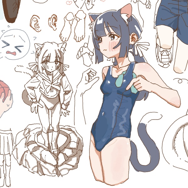 enorenshiu's tweet photo. 絵チャを練習中、一部抜粋 https://t.co/9ehFMZN1Ub
