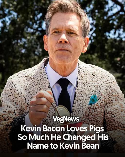VegNews's tweet photo. .@kevinbacon changed his name to Kevin Bean to encourage people to swap meat for beans. Get the story—> https://t.co/Z8NbIgsDHw https://t.co/ZmRSFb2dBw