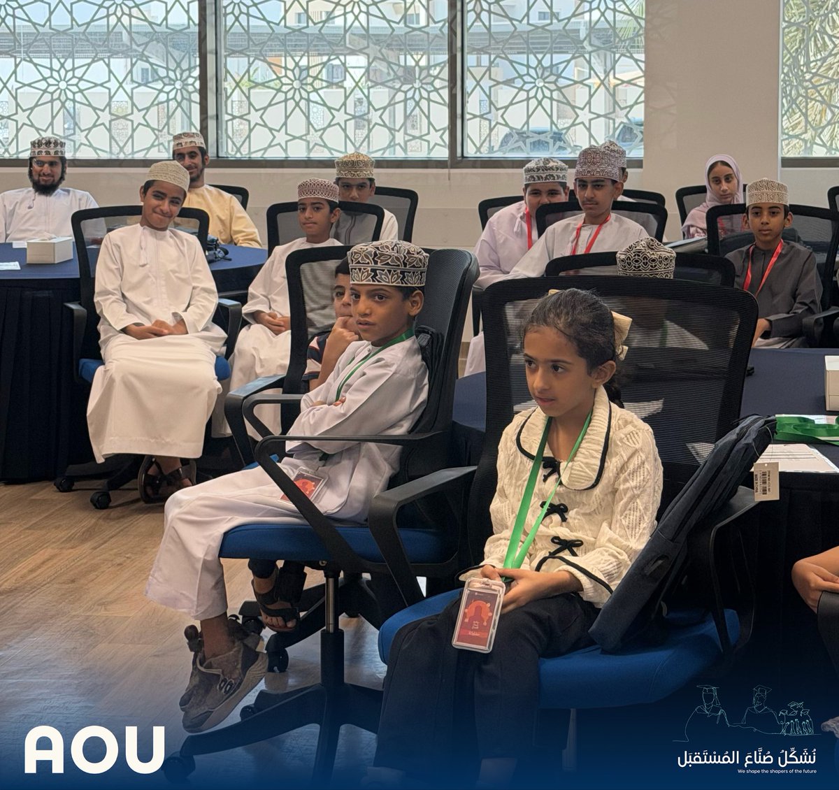 aou_oman's tweet photo. انطلقت فعاليات صيف الإبداع 2026 الذي تنظمه أكاديمية التدريب بالجامعة العربية المفتوحة. والذي يستمر خلال الفترة من 28 يونيو إلى 23 يوليو 2026. ويتضمن العديد من الفعاليات والأنشطة المختلفة التي تركز على مهارات الذكاء الاصطناعي والتعلم الذكي ومبادي اللغة الفرنسية اضافة إلى مهارات الابتكار من خلال أنشطة القرية الهندسية.
البرنامج متاح للطلبة من الصف الأول حتى الثاني عشر.