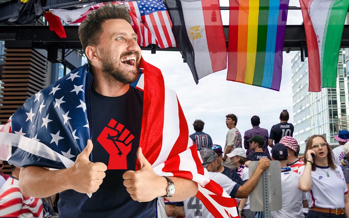 TheNeedling's tweet photo. Leftist US World Cup Team Fan Promises to Go Back to Being Ashamed of Country for 4th of July: https://t.co/aVwWKAbkMH https://t.co/pIBR1AKY3k