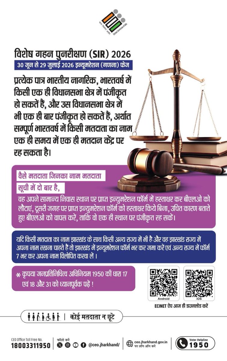 ExploreKoderma's tweet photo. #JharkhandSIR https://t.co/BSY4gLIwUp