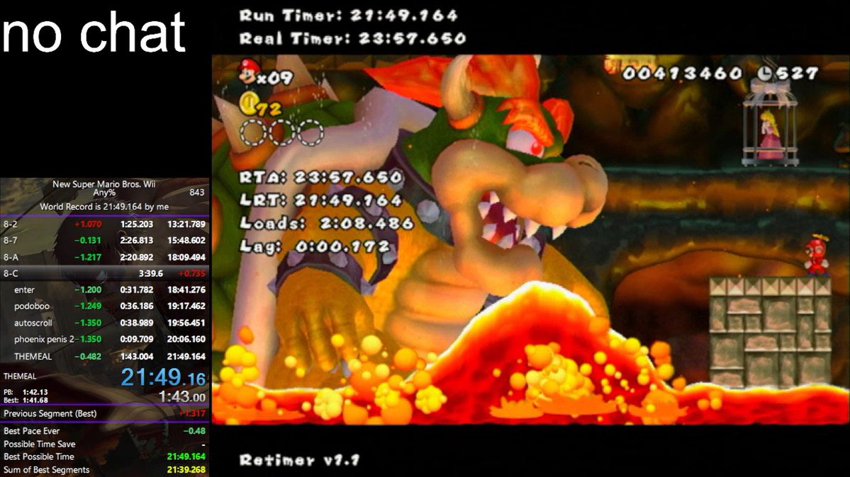 BCheese2005's tweet photo. It was a really close call, but i achieved the NSMBW ANY% WORLD RECORD by less than 0.1 seconds! This is my first time ever achieving this record, and while i don’t expect it to last very long i’m very happy that i can put this 2.5 year mind block to a close https://t.co/la6LqRq0AW