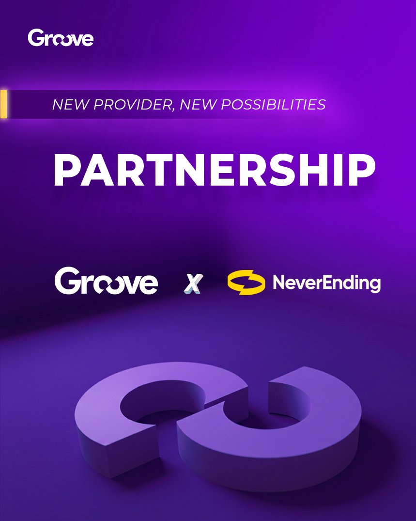 GrooveTechCom's tweet photo. Welcome, @neverendingtech, to the Groove ecosystem! 
Hold &amp; Win slots are now available through our single API, giving operators fast access to engaging content built to perform. More: https://t.co/epdMx9EXtl https://t.co/h2WbCV7GWx
