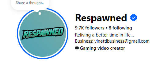 Vinetti_'s tweet photo. Closing in on 10k on Facebook. Lets gooo. (still havent rebranded the facebook am scared to) https://t.co/3hEDNyCFzl