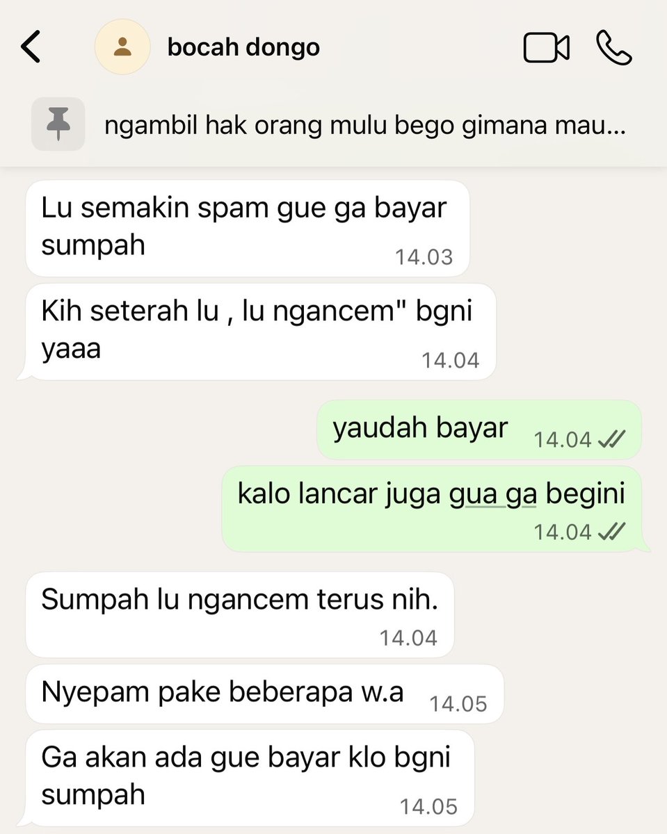 sdlpearl's tweet photo. gua post ga post lu tetep gak bayar, cuma bisa ngulur waktu. kenapa gua harus takut kalo lu ga bayar? bedain mana nuntut hak dan kasih konsekuensi. https://t.co/ed5oFBgUoF