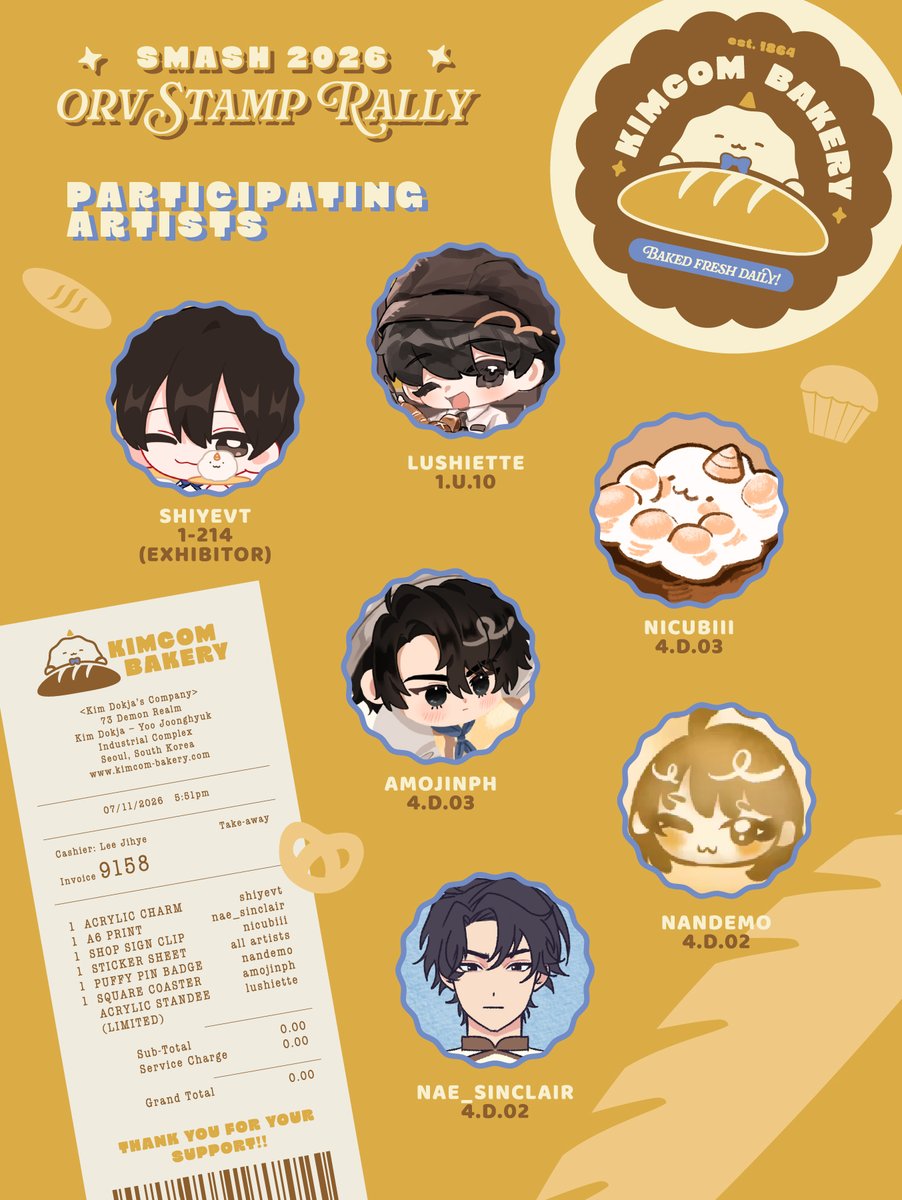 nandemocreative's tweet photo. 🥨 Participating artists!! 🥨
@shiyeVT @lushiette @nicubiii @amojinph @nae_sinclair https://t.co/3aesUw61KV
