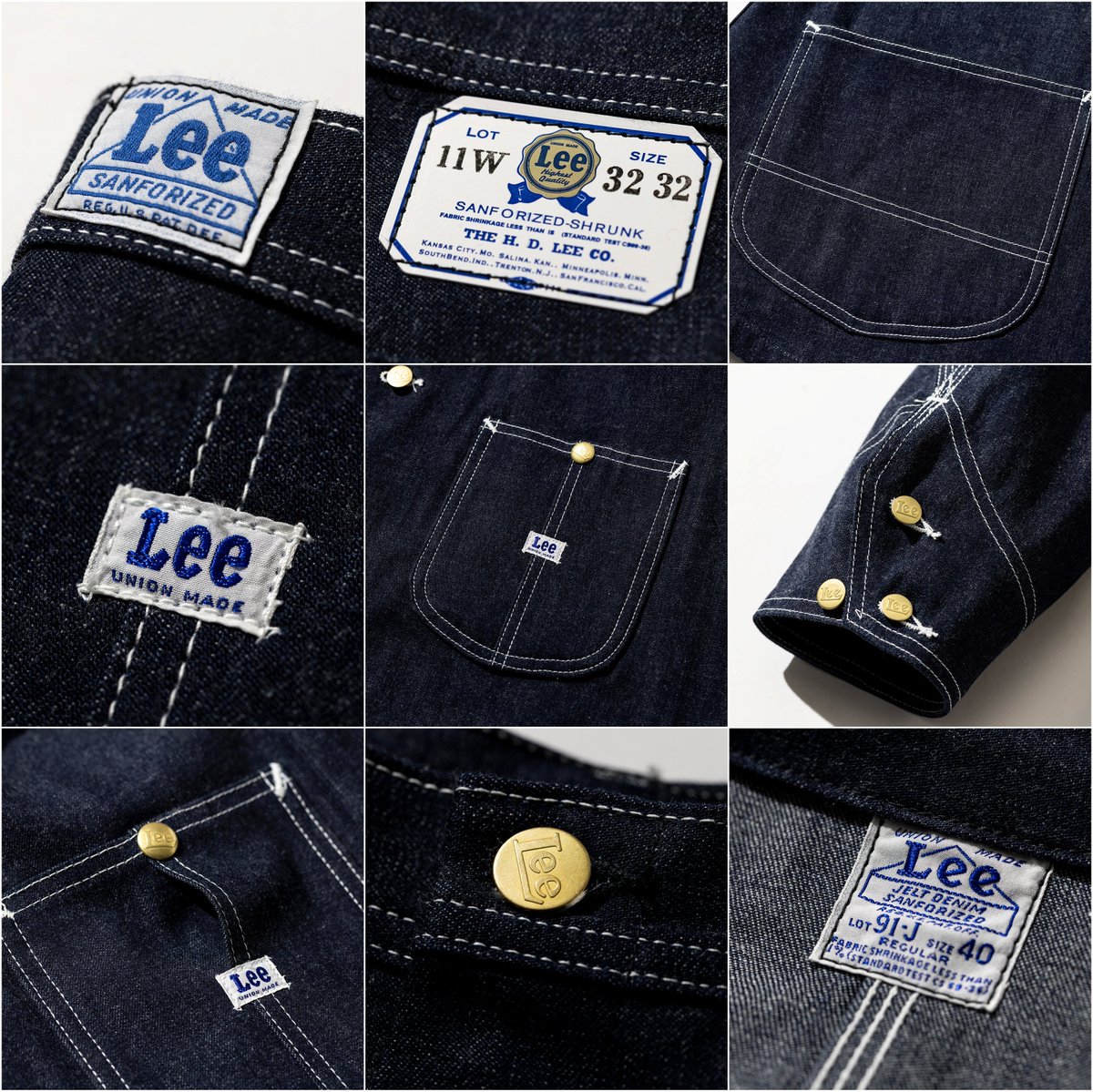 fullress's tweet photo. Lee アーカイブ復刻 THE ARCHIVES より"ワークウェアの完成形"「91-J 1947年モデル」と「11-W 1949年モデル」が7/10 発売 (リー)

https://t.co/xojusxOcYR https://t.co/XRbBN2ASKE