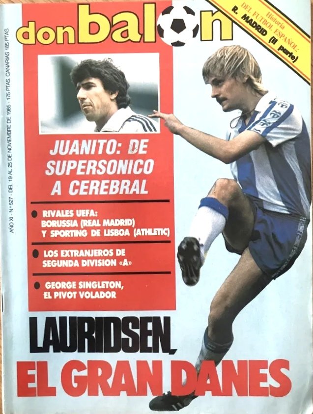 OldRcd's tweet photo. Revista don balon del 19 de Noviembre al 25 del año 1985 con Lauridsen el gran danés en la portada!
#RCDE https://t.co/92gyMa0PHW