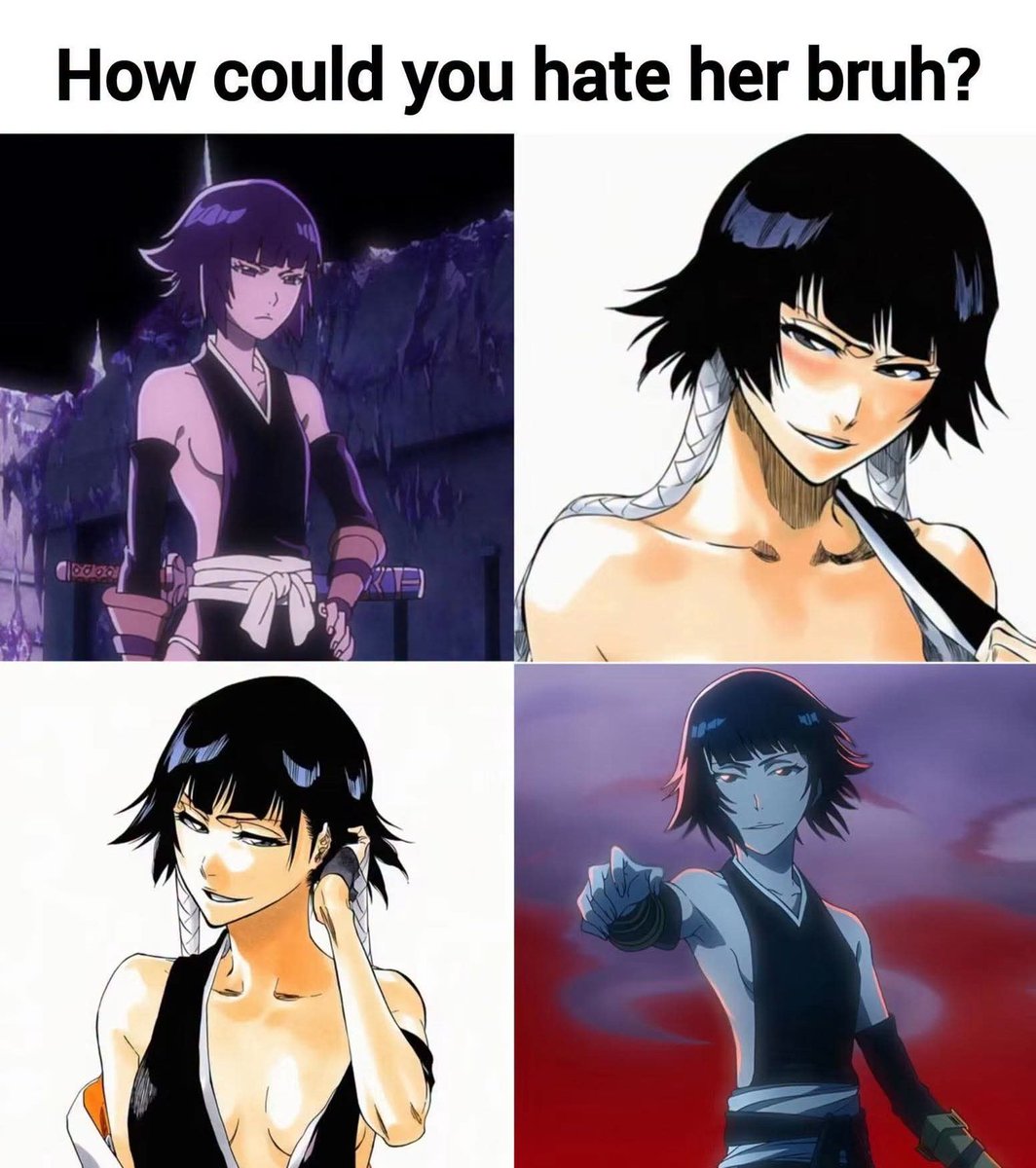 bleachdailyazab's tweet photo. 👇
 That’s all it takes. Soi Fon supremacy ⚔️`

“How could you hate her bruh?” Because some people have no taste 😮‍💨 Soi Fon stans assemble. 

#Bleach #BleachAnime  #AnimeEdit #TYBW https://t.co/6bIZ5wg32z
