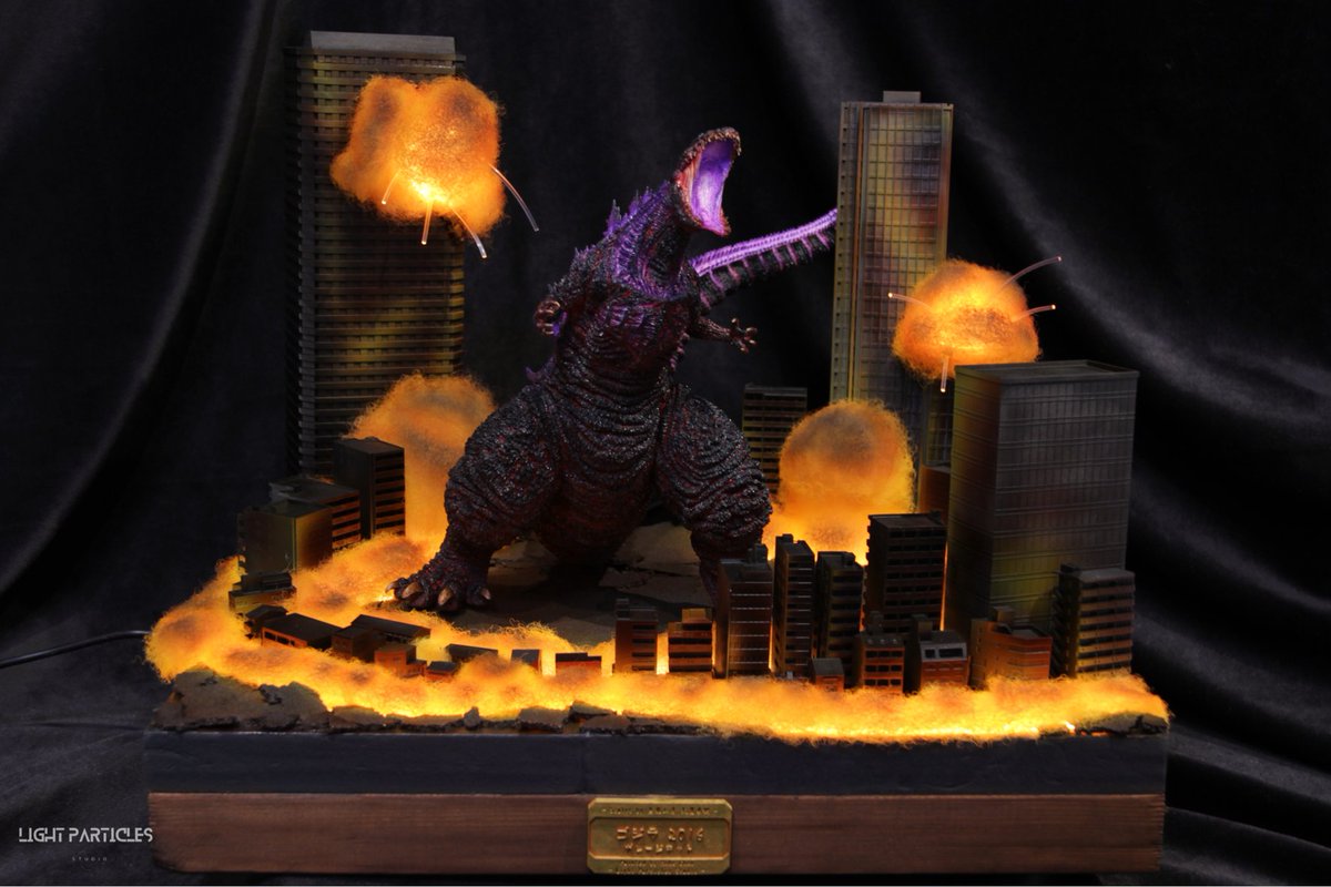 LightPartSt's tweet photo. [Personal Paint Work] ゴジラ（2016）ガレージキット ジオラマ

Diorama for Godzilla 2016 一番賞 GK version~
Part 2 Sharing~

Godzilla Sculptor: @otaka0927 
Diorama designer / Painter : Light Particles Studio

#ShinGodzilla #正宗哥吉拉 #哥吉拉 #真哥吉拉 #Godzilla #ゴジラ #シンゴジラ https://t.co/yfjpLn3LXM