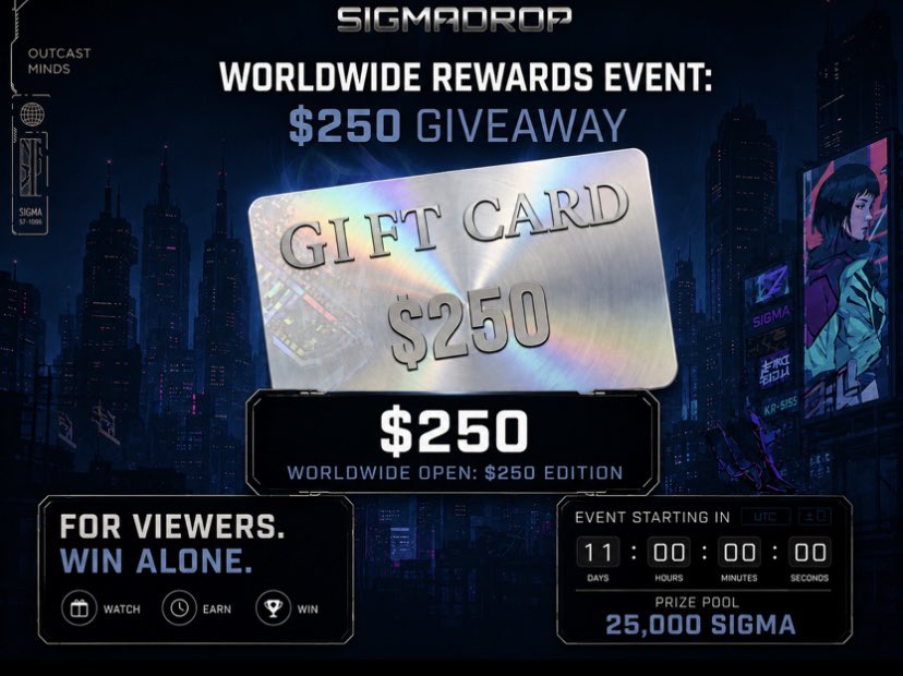 SigmaDropGlobal's tweet photo. Worldwide Sigma Drop Open: $250 Edition 🌍
🏆 1st place: $100
🥈 2nd place: $50
🎁 5 winners: $20 each
Any platform: Steam, Roblox, PayPal, PS, Xbox, USDT &amp; more.
1️⃣ Like &amp; Retweet
2️⃣ Follow us.
3️⃣ Tag a friend.
MUST check the link in our bio for mandatory entry steps to qualify https://t.co/lGEfhYL7Jm