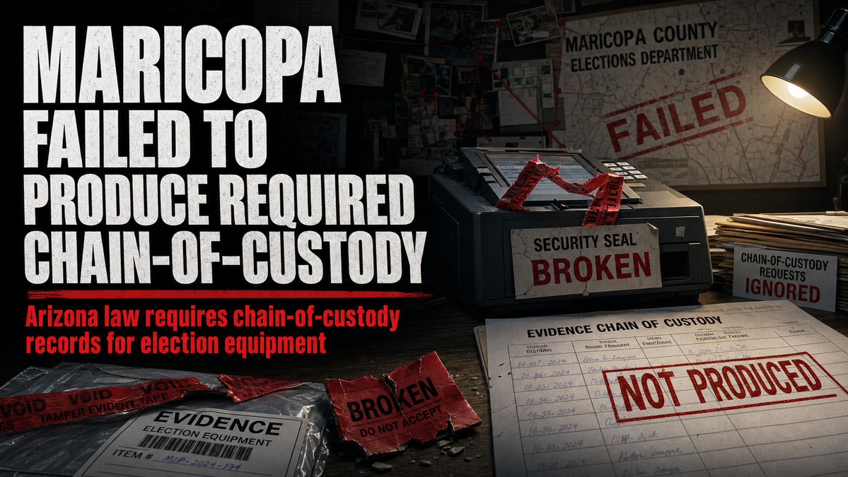 pjcolbeck's tweet photo. EVIDENCE: Missing Chain-of-Custody Documentation (AZ) https://t.co/1EIsG5vIHi https://t.co/svfTj05ace