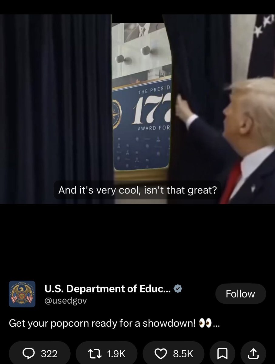 AlEWcat's tweet photo. @usedgov @WhiteHouse @CBS And he’s showcasing the number 17 (Q) 😉 https://t.co/VZhM35v1AU