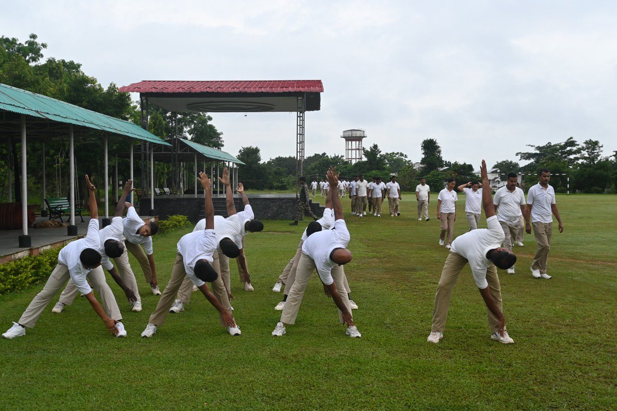 rangesilchar_05's tweet photo. Morning marker physical exercise as on 30/06/2026 at DIGP Range HQR Silchar Assam https://t.co/HpEEh7eYZC
