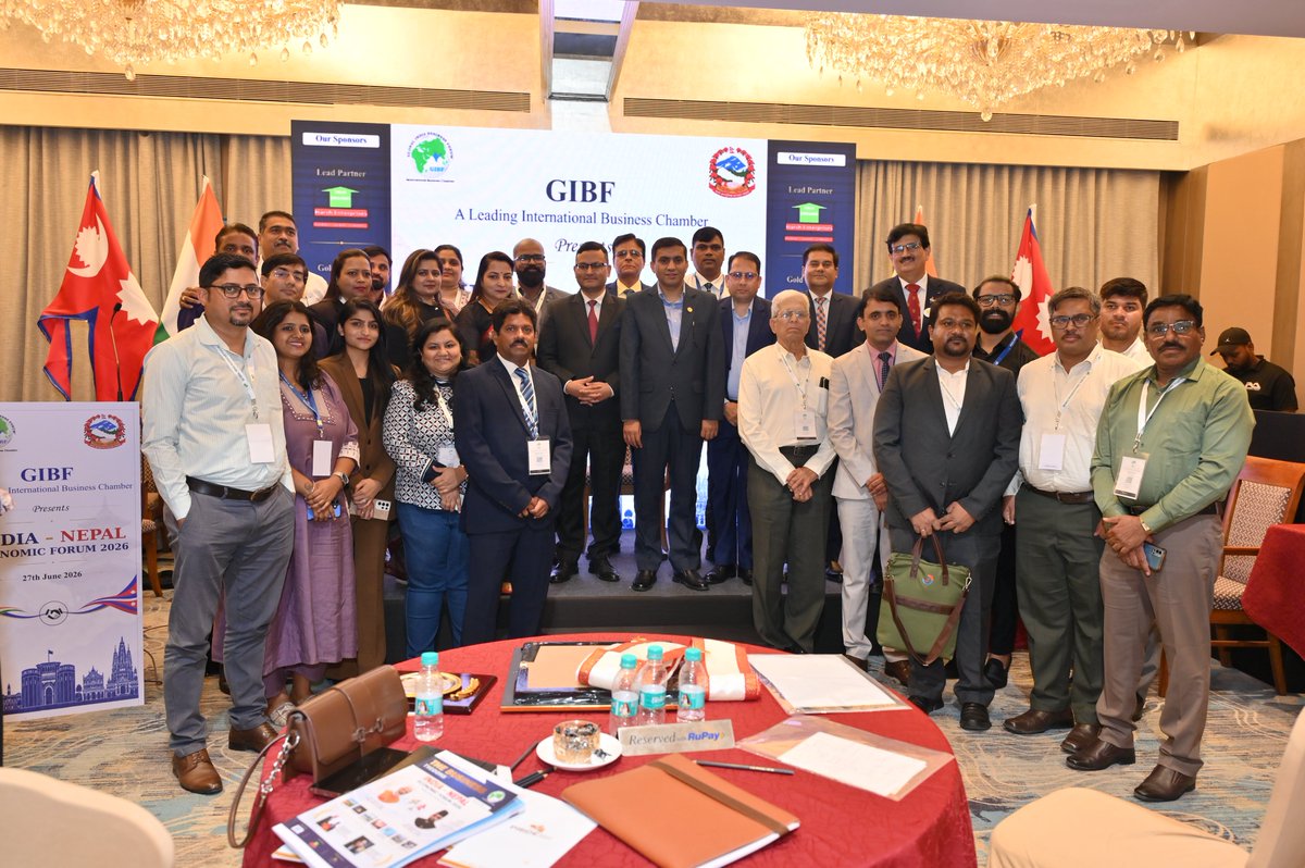 EONIndia's tweet photo. Ayurveda to AI
The Embassy, in partnership with the Global India Business Forum, organised the Nepal–India Economic Forum in Pune on 26 June 2026.
CdA Dr. @Surendrathapaji delivered the keynote remarks and participated in a panel discussion on strengthening bilateral trade, investment and private-sector cooperation. He highlighted emerging opportunities in Nepal’s tourism, manufacturing, Ayurvedic products and artificial intelligence sectors. He also encouraged Indian businesses to pursue responsible, sustainable and long-term investment in Nepal.
The Forum explored practical avenues for cooperation in inbound and outbound tourism, Ayurvedic product manufacturing, digital transformation and AI-enabled solutions. It also provided a valuable platform to connect Nepal’s development priorities with the expertise, technology and entrepreneurial capacity of Pune’s private sector, while advancing mutually beneficial economic engagement between Nepal and India.
