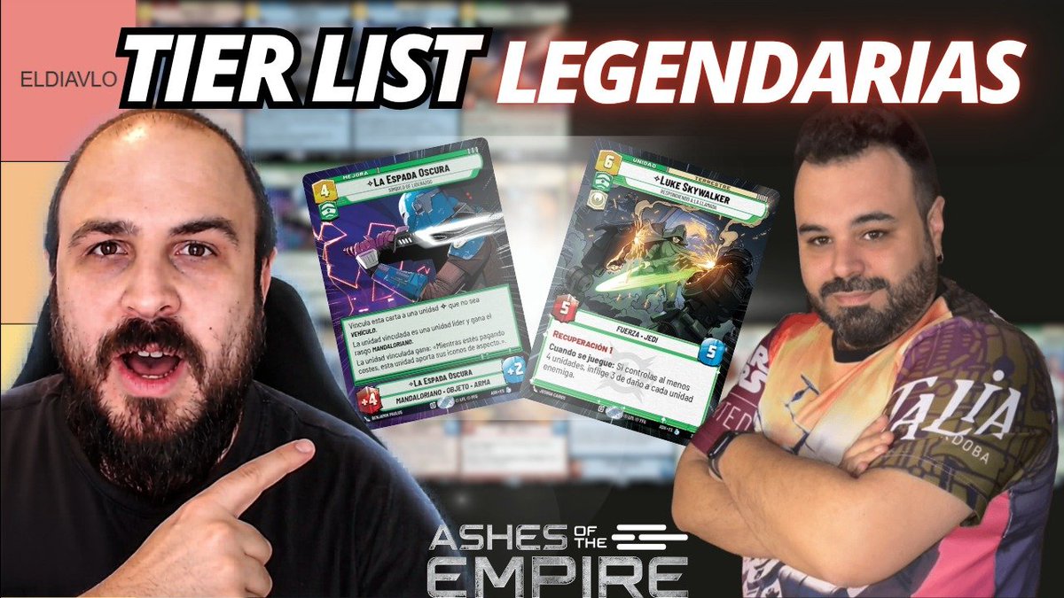 MrEsmoking's tweet photo. ¡Buenas noches! Me he juntado junto a Miguel Sabio para hacer el tierlist de legendarias de este set. Espero que os mole y no nos tiréis mucho hate jeje 🤯
#StarWarsUnlimited
https://t.co/8pOyH34N7U https://t.co/0UqynRgAg1