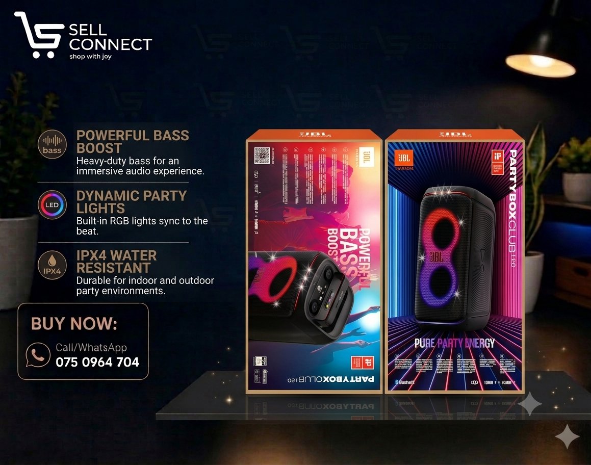 sellconnectug's tweet photo. JBL PartyBox Club 120 - Portable Party Speaker with Foldable Handle, Powerful JBL Pro Sound, Futuristic lightshow, Up to 12 Hours of Play time, Splash Proof, Dual Mic &amp; Guitar Inputs 🏷1.9m

Call or WhatsApp us at 075-0964-704! Visit https://t.co/TGwf24OcuQ for more. 📞💻 https://t.co/nWTYwD157D