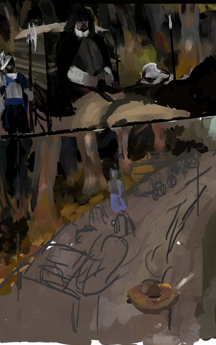 Val_Aeterna96's tweet photo. @Sarah_Draws8 Thanks you.  those poles are pikes, the setting will be around the 30 years war, working on right now as a webtoon. https://t.co/TFNefHlmFs