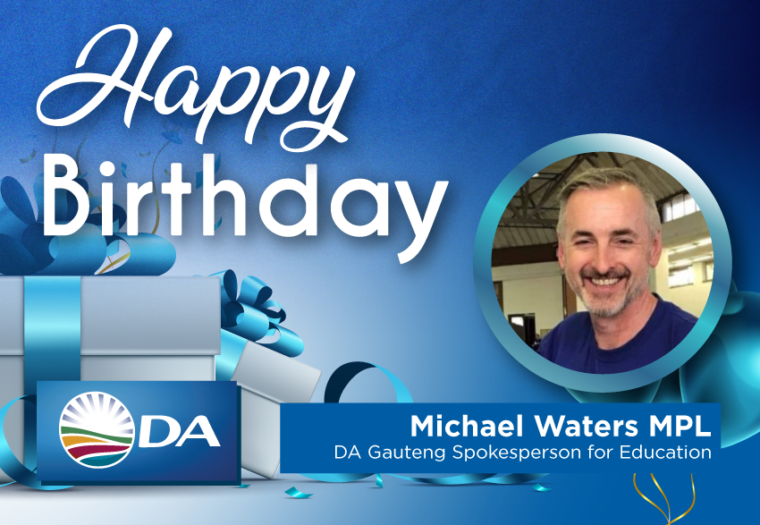 DA_GPL's tweet photo. Happy Birthday Michael Waters MPL! 🎉
Thank you for your hard work and sharp oversight as DA Shadow MEC for e-Government and Spokesperson for Education
Wishing you a fantastic day filled with blessings!
#HappyBirthdayMichael #DAatWork #RescueSA #DA_GPL https://t.co/4K40G7MjOm