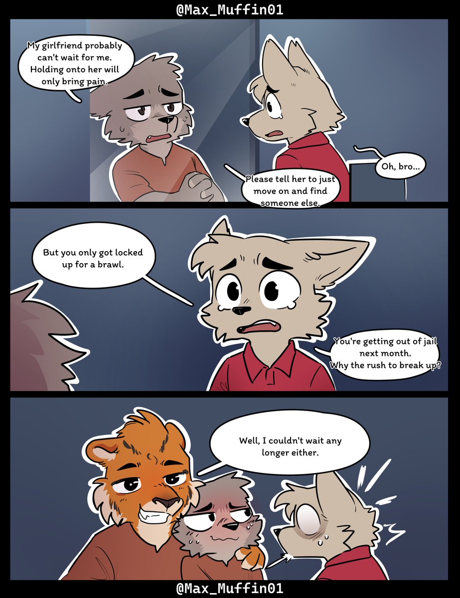 Max_Muffin01's tweet photo. Jailhouse romance 🐺🐯🔒 https://t.co/EWs43RAk3t