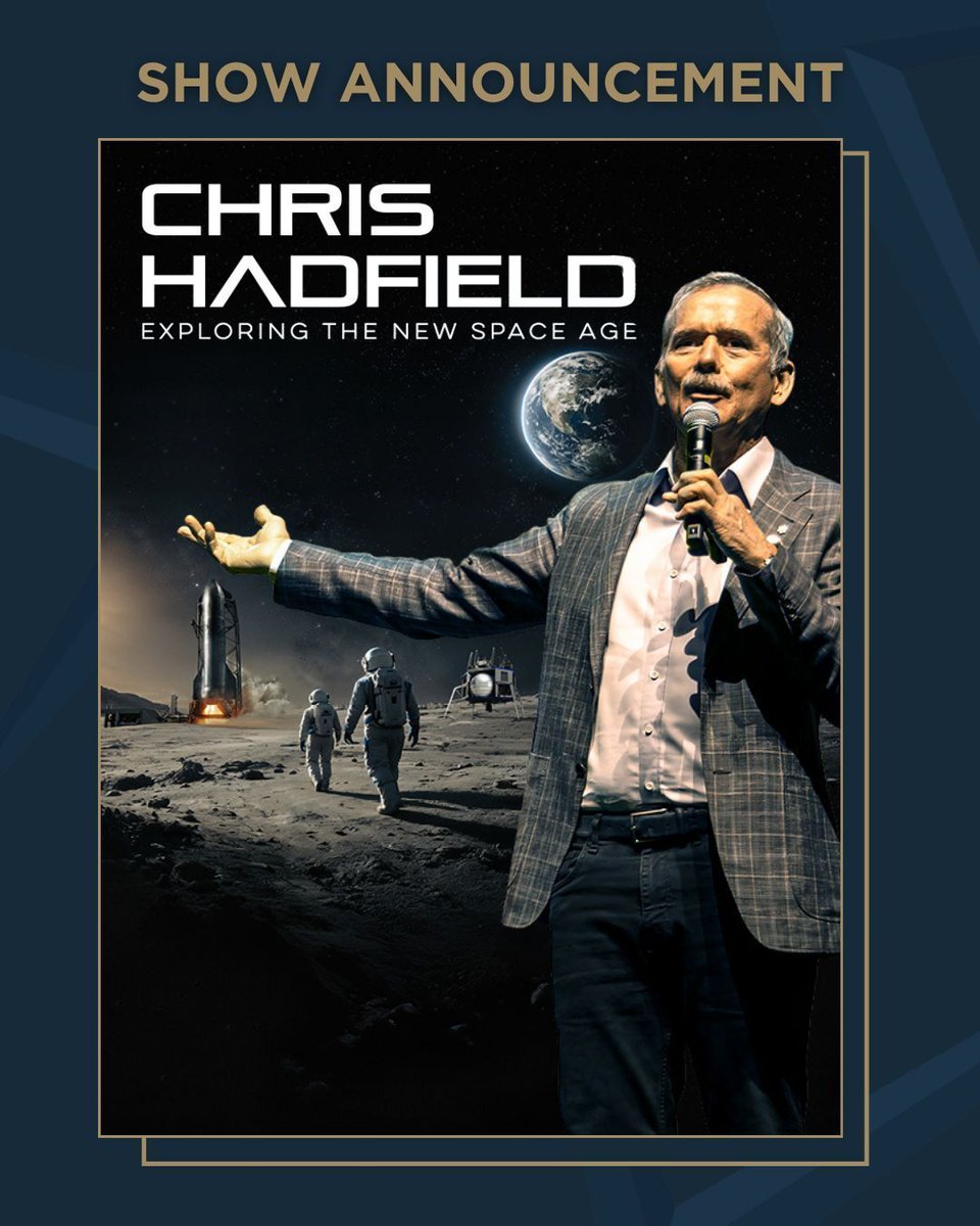 BGETheatre's tweet photo. New show announcement 🚀🌍
Astronaut CHRIS HADFIELD returns to Dublin with an inspiring evening of stories, science and exploration ✨👨🚀
🔔Bord Gáis Energy Presale- Wed 01 July at 9am
📅20 June 2027
🎟️On Sale Fri 26 June at 9am
#BGET #ChrisHadfield #BordGáisEnergyRewards https://t.co/0PFexsOQ3Z