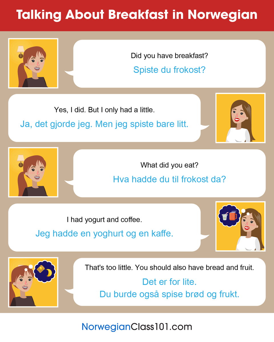 NorwegianClass's tweet photo. QUIZ: How to say, "What did you eat?" in Norwegian? 🍳 Comment your answer below! PS: Get the best FREE Norwegian online resources, just click here https://t.co/uvQWSWTP9P https://t.co/2mvvyCuw9T