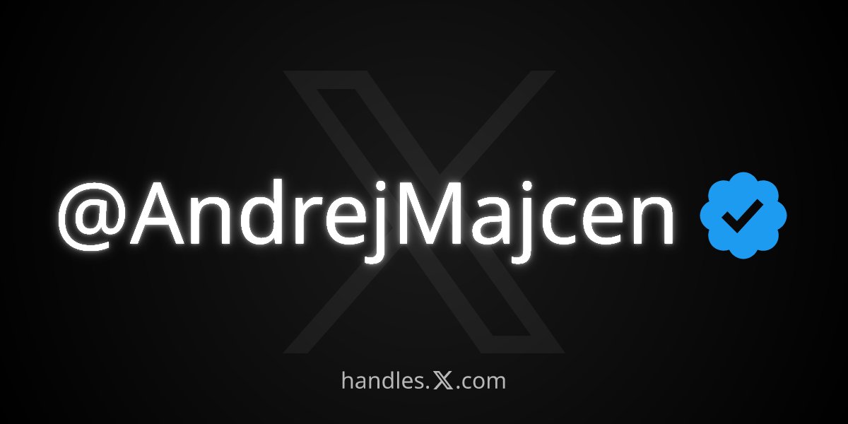 AndrejMajcen's tweet photo. New handle: @AndrejMajcen
Same posts. Easier to find. Easier to Mention https://t.co/jOL5gqL8io