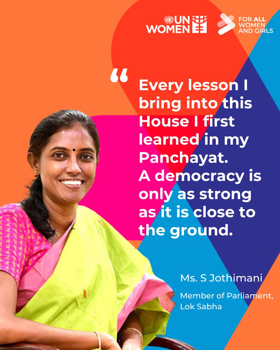 unwomenindia's tweet photo. Through the voices of Members of Parliament from India, this series reflects on the importance of women leadership, collaboration and gender-responsive policymaking in building more equal societies.

@jothims @ByreddyShabari https://t.co/aO3LngZw5l