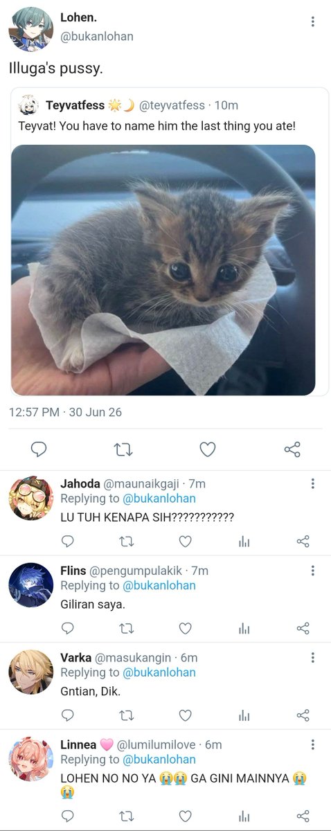 KesetPantalone's tweet photo. ⸻ Polyamory : Varka, Flins, Lohen, Illuga. #varflinslolluga

Tags: NSFW dikit

Lohen si asbun.
One tweet. https://t.co/mZZXIkbDPJ