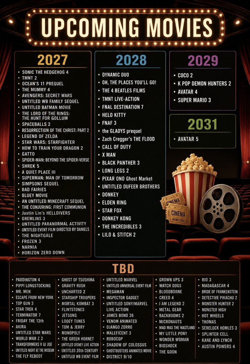 furlan_mai66776's tweet photo. Upcoming movies https://t.co/xw3CGOAI6Z