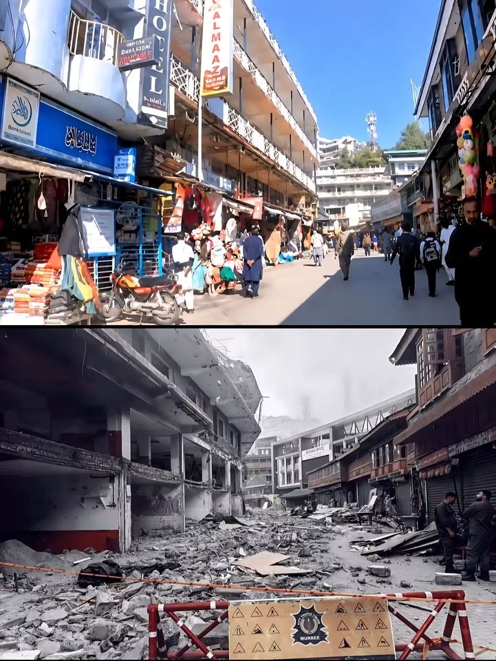 AbbasiViews's tweet photo. @MaryamNSharif Murree Before &amp; After https://t.co/6x7W5dBgqS