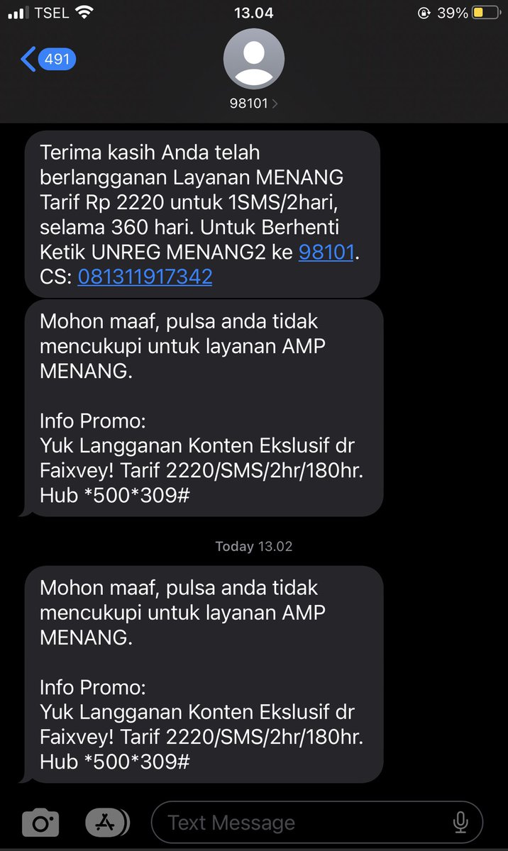 evadoublezero's tweet photo. Hello @telkomsel ini kenapa dah abis daftar paket lewat aplikasi MyTelkomsel tiba tiba dapet sms kalau gw langganan Layanan AMP Menang tanpa ada konfirmasi, pulsa gw berkurang terus ini https://t.co/GpQLkPqVYK