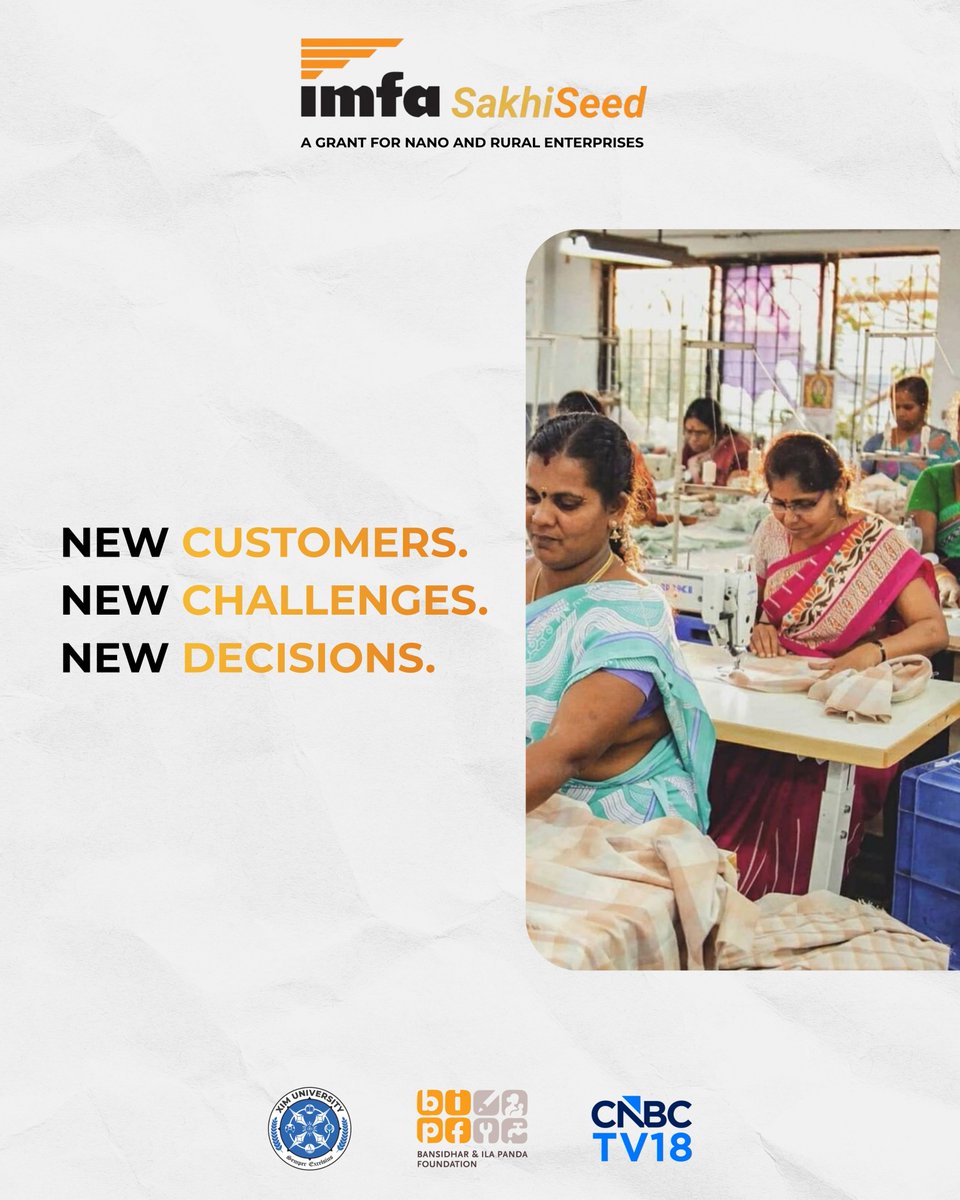 BIPF_Odisha's tweet photo. Every stage of business growth brings new opportunities—and new challenges.

Funding matters, but long-term growth also depends on structured business mentorship, practical guidance and strong support systems.

#SakhiSeed supports women entrepreneurs through catalytic capital, structured business mentorship and enterprise development support.

Applications are now open.
Apply here: https://t.co/O13ty60gaa

@ShereenBhan @Ajaita_Shah @chetnavsinha @thinkcarbon #Shaifalikapanda 

#WomenEntrepreneurs #EnterpriseDevelopment #BusinessMentorship #RuralEntrepreneurship #IMFA #BIPF