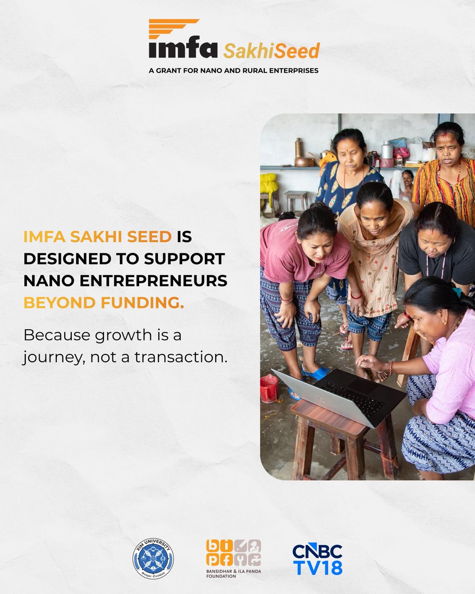 BIPF_Odisha's tweet photo. Every stage of business growth brings new opportunities—and new challenges.

Funding matters, but long-term growth also depends on structured business mentorship, practical guidance and strong support systems.

#SakhiSeed supports women entrepreneurs through catalytic capital, structured business mentorship and enterprise development support.

Applications are now open.
Apply here: https://t.co/O13ty60gaa

@ShereenBhan @Ajaita_Shah @chetnavsinha @thinkcarbon #Shaifalikapanda 

#WomenEntrepreneurs #EnterpriseDevelopment #BusinessMentorship #RuralEntrepreneurship #IMFA #BIPF