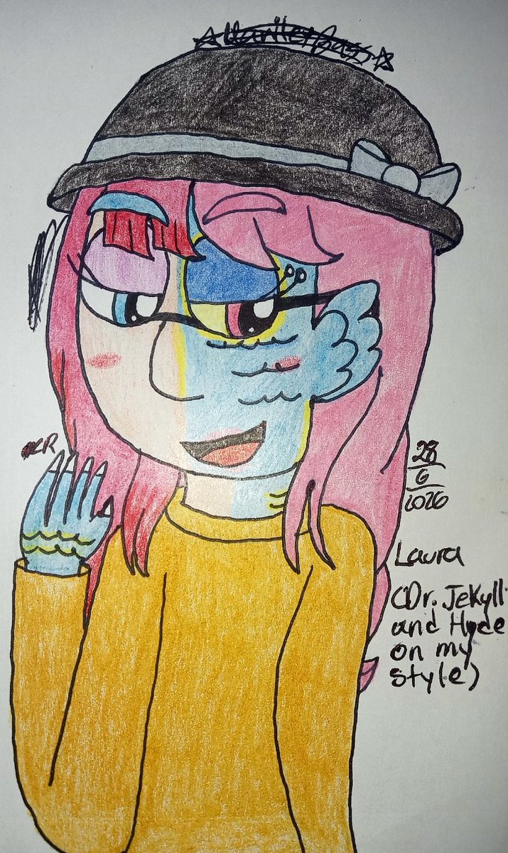 MCRichardson27's tweet photo. Les comparto un dibujo especial de Laura de Tropical Rouge Precure vestida como Dr. Jekyll and Hyde, pero, a mi estilo.
#lauralamer #tropicalrougeprecure #drawing https://t.co/PiHL9S15xH