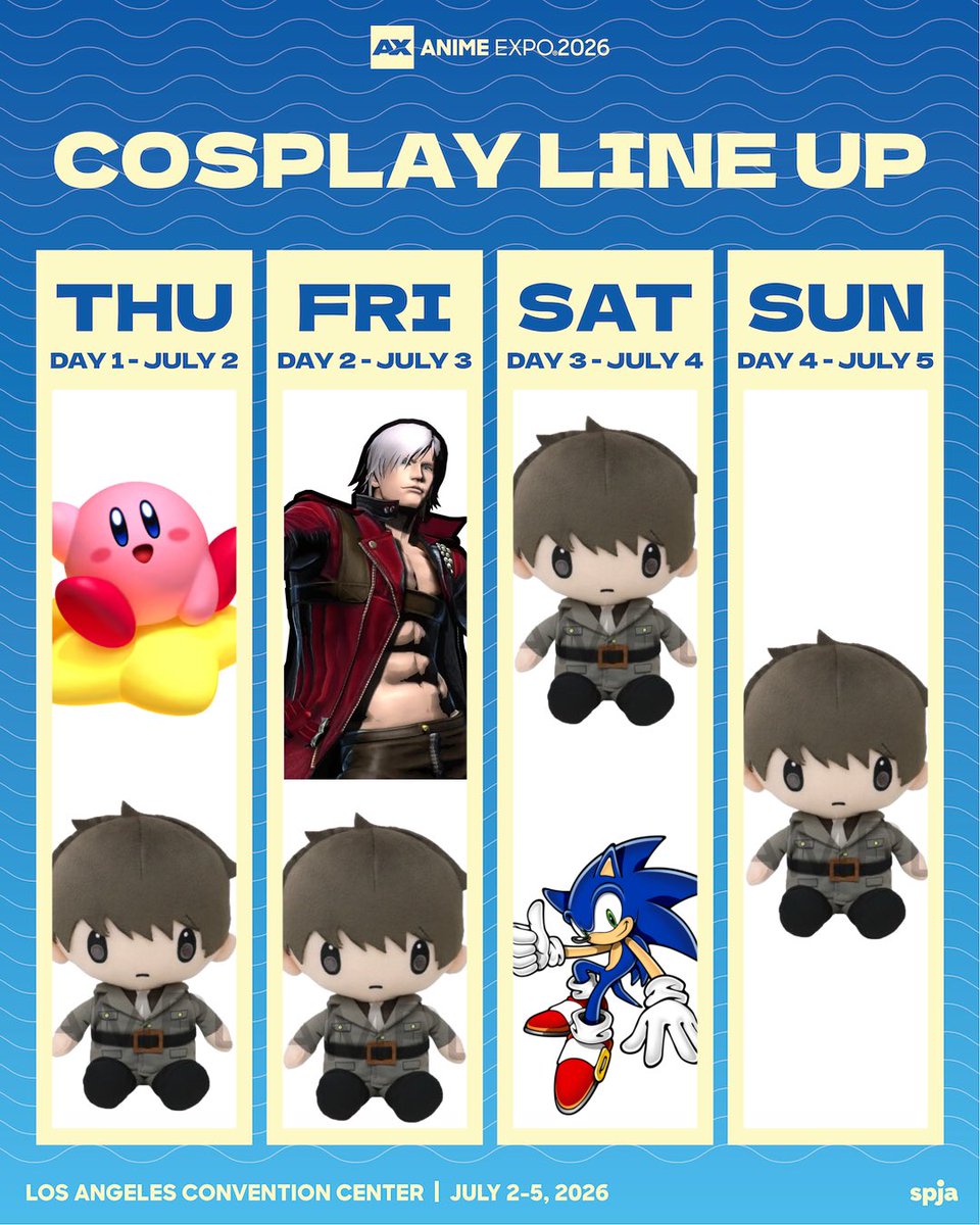 Sage_cosX4's tweet photo. Here’s my AX Lineup
Day 1 - Kirby (AM) Commander (PM)
Day 2 - Dante (AM) Commander (PM)
Day 3 - Commander (AM) Sonic (PM)
Day 4 - Commander (All Day)
#NIKKE #Sonic #Kirby #DevilMayCry #AX2026 #AnimeExpo #Cosplay
#Cosplaylineup https://t.co/E2kEKq5Z7f