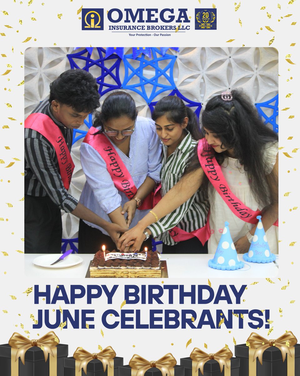 oibuae's tweet photo. Birthdays are better when celebrated together. Wishing all our June celebrants joy, laughter, and a year full of success. You make Omega shine every day! ๐ท
#OmegaFamily #HappyBirthday #JuneCelebrants #OmegaInsuranceBrokers https://t.co/anNeIsxTQs