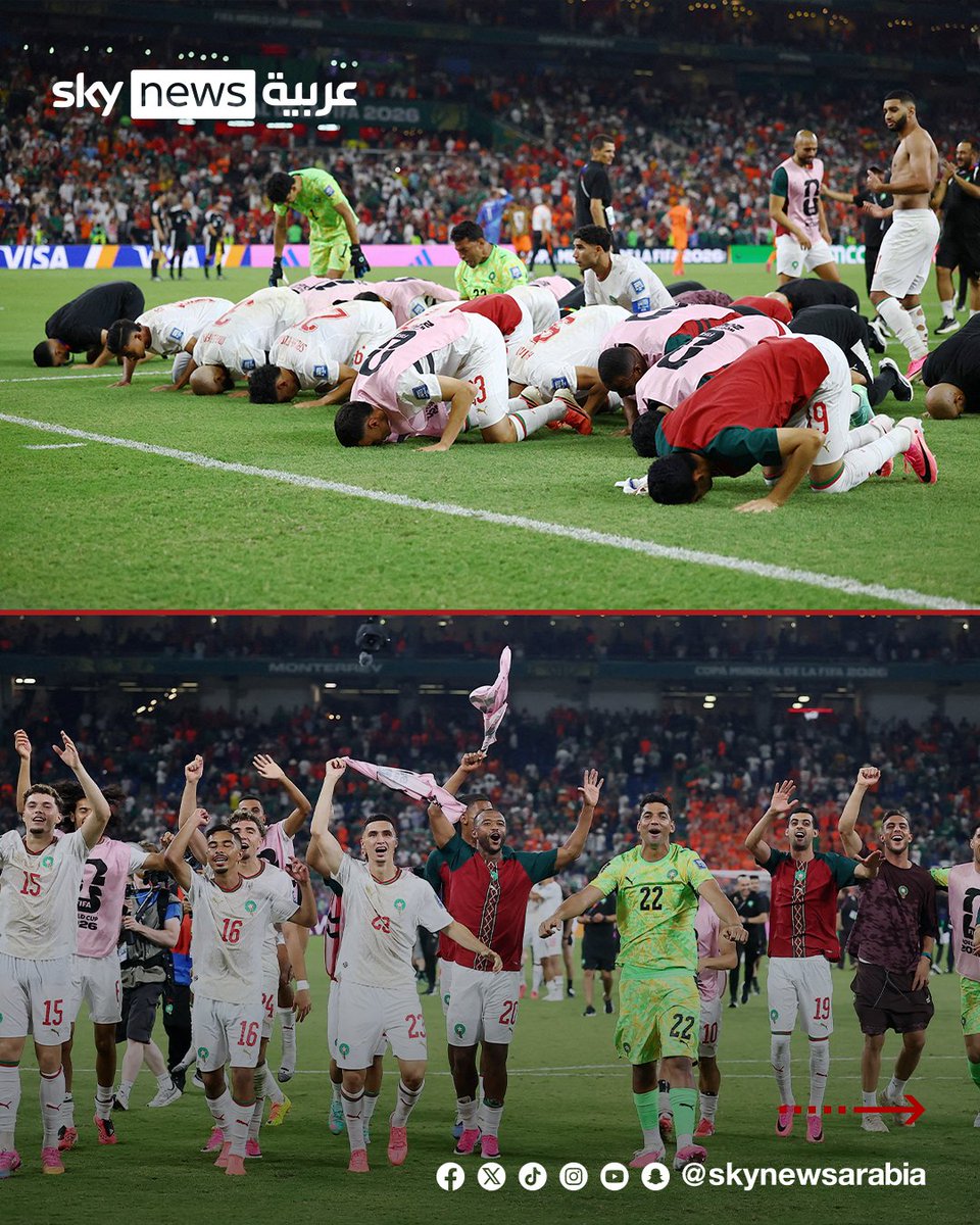 skynewsarabia's tweet photo. بالصور.. المغرب يتأهل لدور الـ16 بكأس العالم 2026
#سوشال_سكاي
#سكاي_في_المونديال
#كأس_العالم
#المغرب https://t.co/mwU4Pz2pLG
