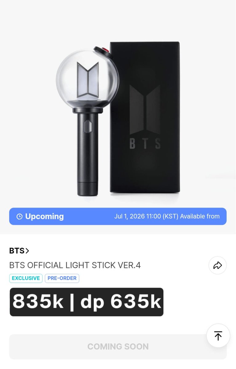 OneDayHaul's tweet photo. OPEN PO BTS LIGHTSTICK ARMY BOMB VER.4

💰 835k | dp 635k

✅️ est bersih ina
✅️ inc ongkir local kr
✅️ shopee freeong
❌️ adm + packing
📍dom bekasi

LIMITED SLOT

💌 dm for order

t. wts wtb bts lightstick army bomb arirang https://t.co/5djEip0rwi