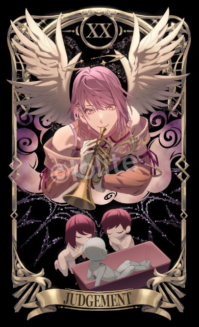 embellir_tarot's tweet photo. 【20．審判】 
CV：下野紘 

「みなさーん、目覚めの時間ですよーっ！　この私、ジャッジメントが出た今こそ、覚醒の時！ 何か新しくて楽しいことを一緒にやっていきましょう！　面白いことが起こりそうな予感～」 https://t.co/zrvcfyIjXp