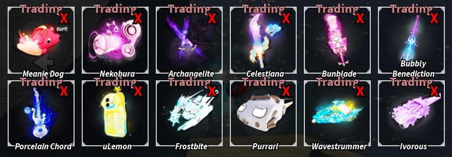 Muramata90's tweet photo. WTS
Divine secret tumbal ( Crustal only )3K

New Shop!!! :
- Meanie 15K
- Nekobura 60K
- Archangelite 150K

Skin :
- Celestiana sold
- Bunblade 65K
- Bubbly sold
- Porce 35K
- Froggy sold
- uLemon 15K

Boat :
- Frosbite 75K
- Purrari sold
- Wave 60K
- Ivorous 45K https://t.co/7Qz6bJrLfc