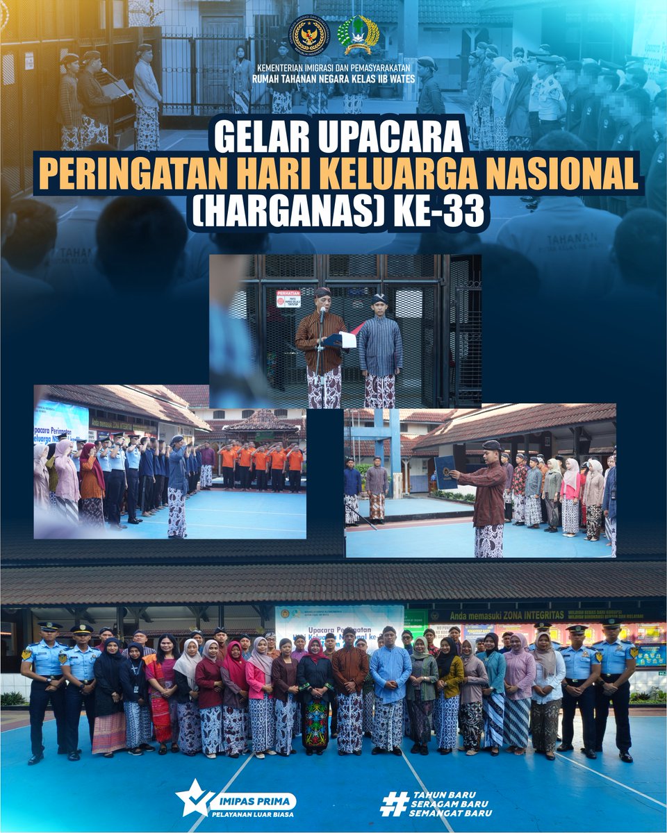 WatesRutan's tweet photo. RUTAN WATES GELAR UPACARA PERINGATAN HARI KELUARGA NASIONAL (HARGANAS) KE-33 TAHUN 2026 DENGAN MENGENAKAN PAKAIAN ADAT NUSANTARA

Selengkapnya : https://t.co/Nwge0rjkL1 https://t.co/J4RGcoKV4w
