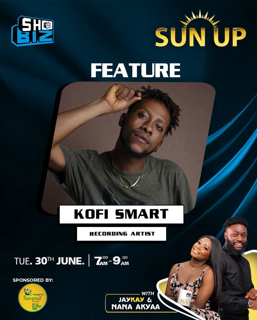 shobiztv's tweet photo. 🚀 @MimaAfrikaMusic & Kofi Smart join us live this morning at 7:00 AM on the SunUp Show! Don’t miss the conversation, streaming live on Facebook and YouTube. Stay tuned!
#SunUp https://t.co/SdEFr4RAK5