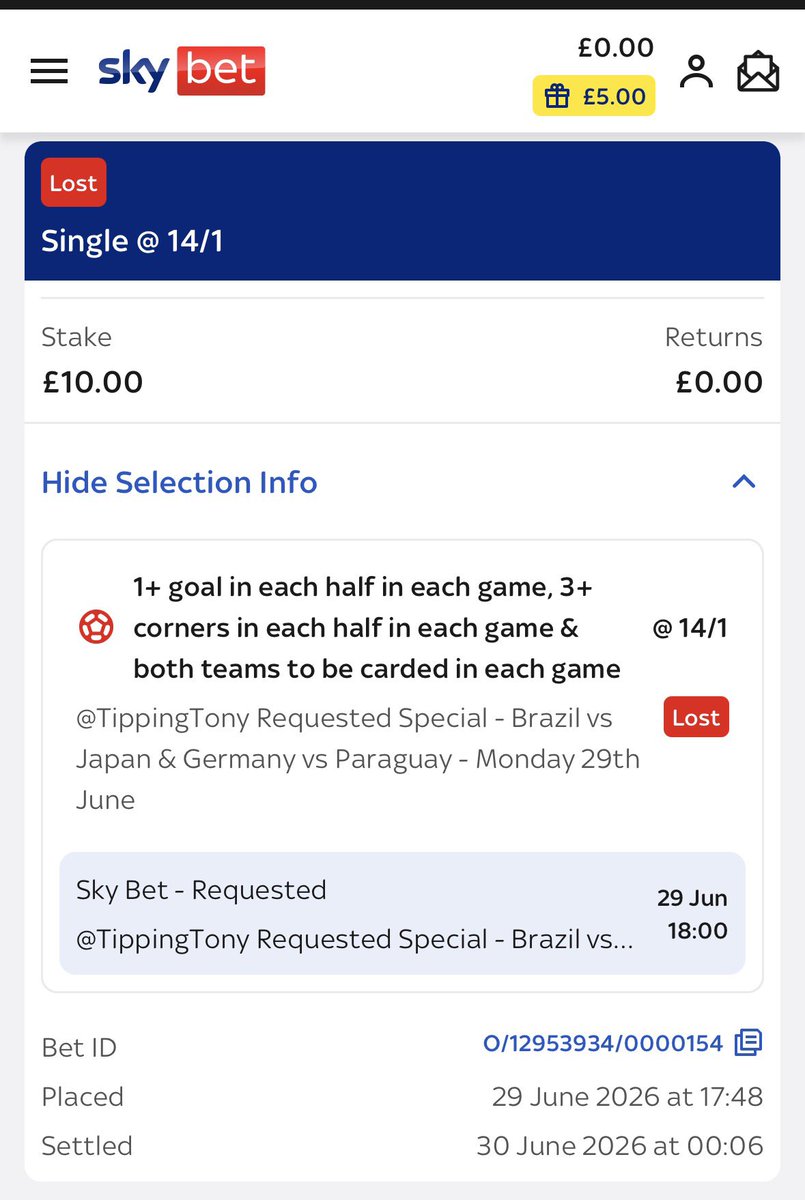 iBaxteerrr's tweet photo. @SkyBet Come on lads this is just bs🥱 https://t.co/li7WEkrdar